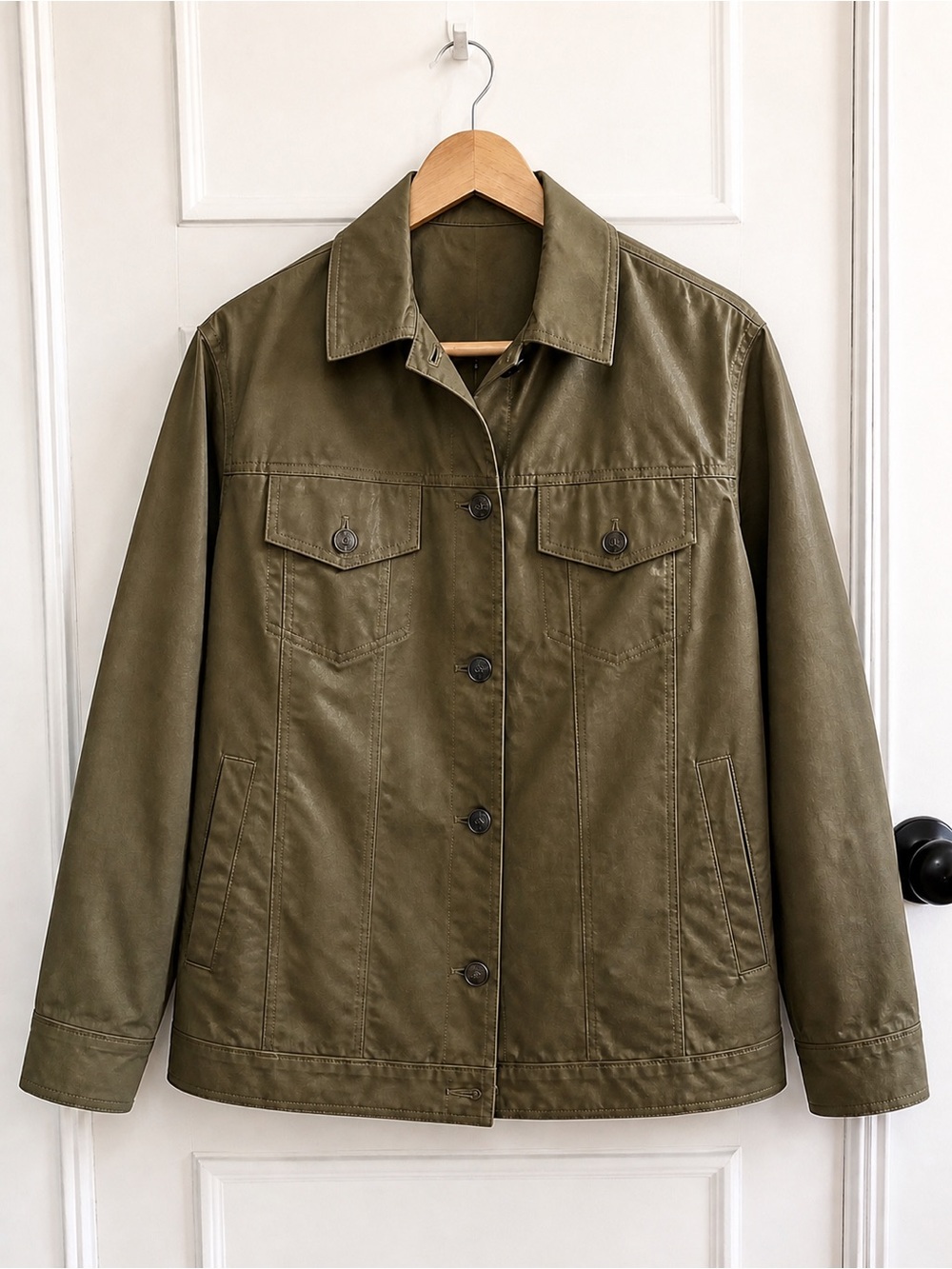 Walter Baker Olive Green Utility Jacket 
XS/S Lightweight Snap Front
